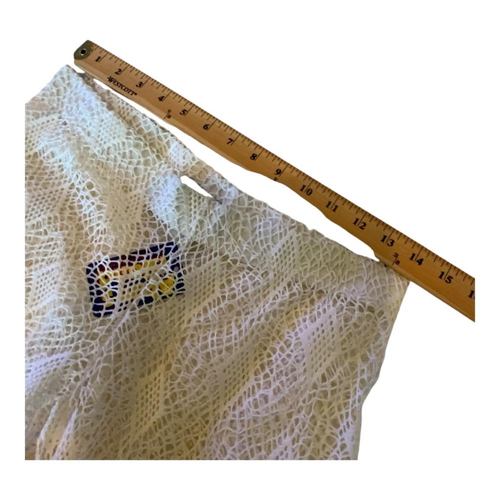 Alvin’s Island New White Lace Beach Pants Crocheted Semi Sheer Size Small - Picture 8 of 10